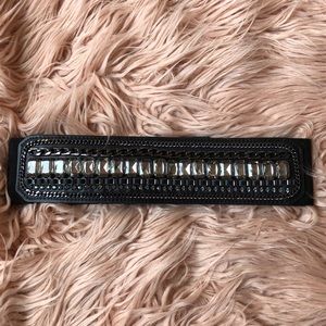 BCBG Jewel & Gunmetal Belt
